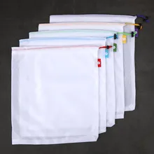 5 шт. многоразовая Сетчатая Сумка для хранения домашняя кухонная моющаяся фруктовая растительная сетка Полиэфирная Сумка для покупок