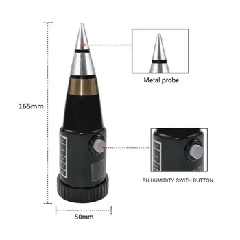 

Two-in-One Soil Acidity Meter PH Value PH Tester Moisture Hygrometer Salinity High Sensitivity Soil Quality Testing Equipment