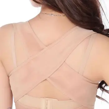 

Women Back Support Vest Top Bra Posture Corrector Shapewear Push Up Chest Breast Cross X Strap Body Shaper Adjustable Belt S-2XL