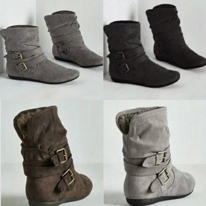 

2019 Elevator Women's Boots Winter Ladies Flat Shoes Womens Boots 43