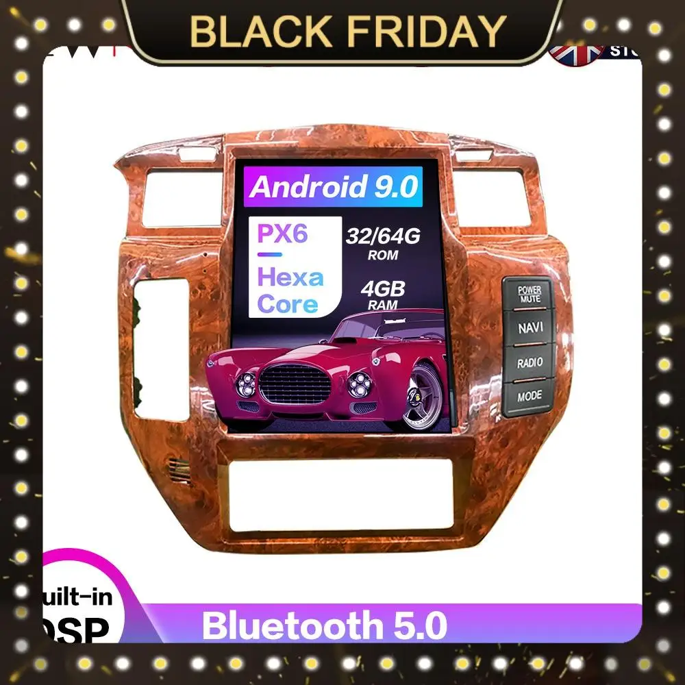 

Android 9 Tesla IPS Screen For Nissan Patrol Safari Y61 2010 + DSP Car GPS Navigation Multimedia Player Radio Stereo Head Unit