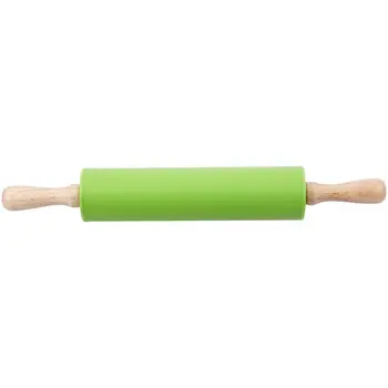 

non stick wooden silicone rolling pin silicone for kitchen and baking (green)
