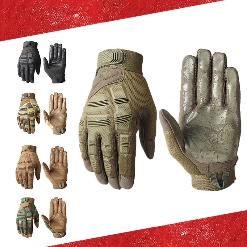 

Army Military Tactical Gloves Airsoft Climbing Hunting Shooting Outdoor Riding Fitness Hiking Paintball Full Finger Gloves S/M/L
