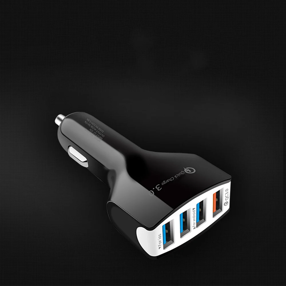 4 USB Автомобильное зарядное устройство Автомобильное быстрое зарядное устройство портативное автомобильное зарядное устройство адаптер Электроника QC3.0+ 3.5A прочный автомобильный зарядное устройство адаптер