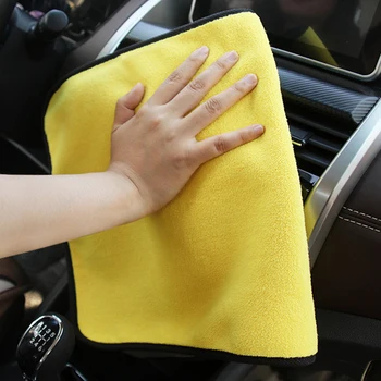 

30x60CM Car Wash Microfiber Towel Cleaning Drying Strong Water Absorption Cloth Hemming Care Cloth Detailing Wash Towel