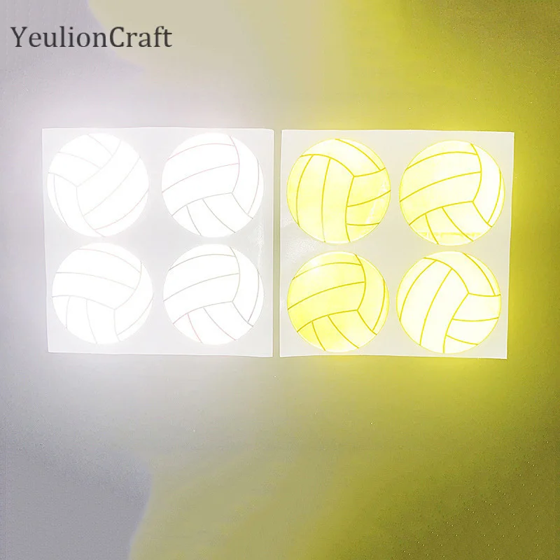 YeulionCraft 65 мм баскетбольный узор Светоотражающие бумажные наклейки для сумок DIY декоративная наклейка из ПВХ бумажные изделия
