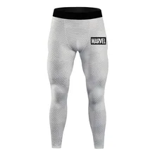 Marvel с супергероем компрессионное брюки мужские брюки для бега футбольные тренировочные брюки фитнес спортивные Леггинсы мужские спортивные штаны для бега