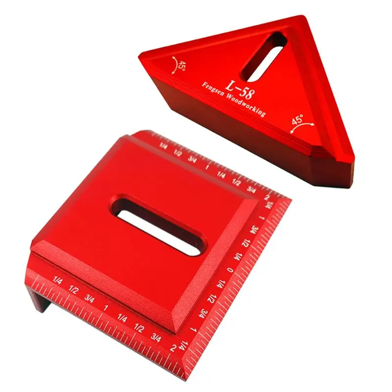 

Scribe Mark Line Gauge Ruler Square Layout Miter 45 + 90 Degree Measuring Tool