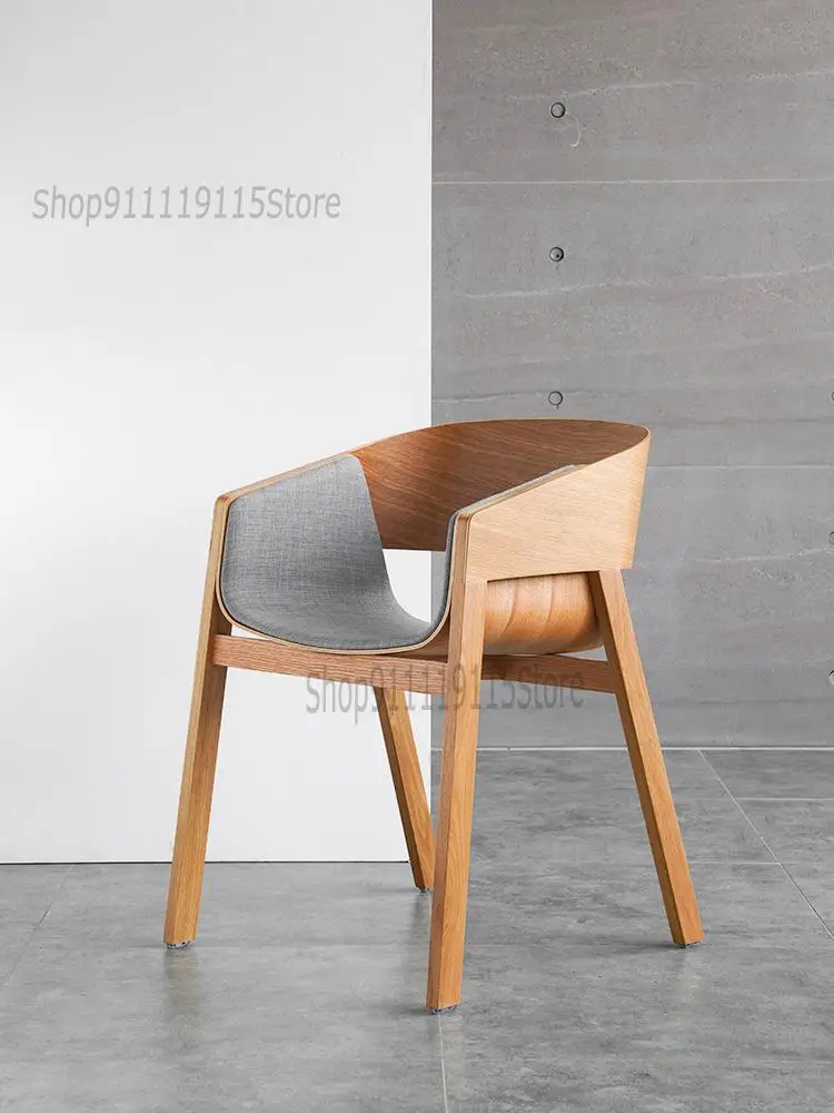 Customized Nordic Personalized Creative Designer Dining Chair Simple Modern Net Red Fashion Solid Wood Desk Home Back Book |