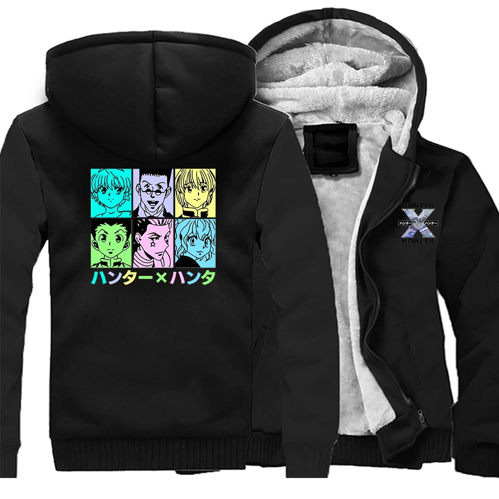HUNTER×HUNTER Японские Аниме повседневные мужские толстовки куртки флисовые Killua Zoldyck
