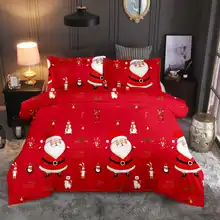 2/3PCS 3D Christmas Bedding Set Luxury Christmas Print Duvet Quilt Cover Comforter Cover Sets& Pillowcases Super King Size