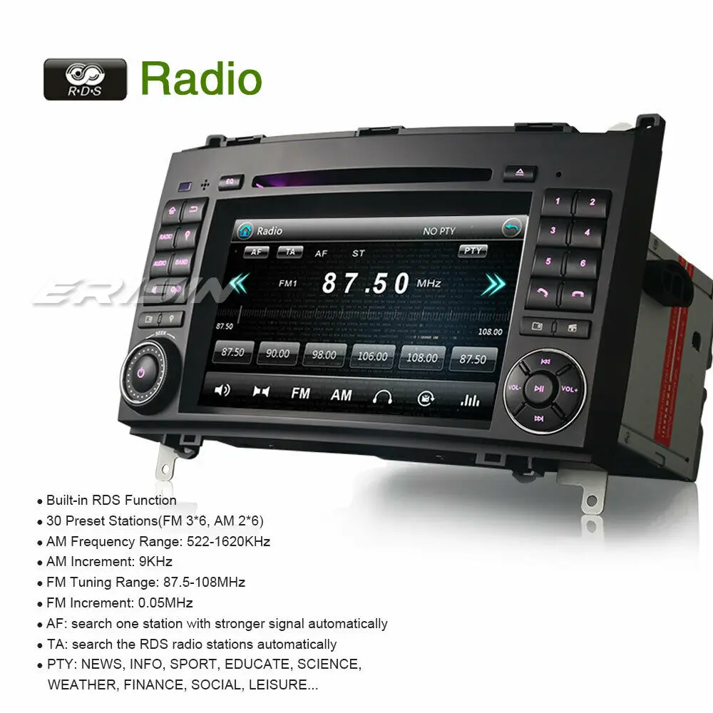 Erisin 7270 DAB + Автомобильное Стерео DVD Авторадио GPS Canbus RDS USB Bluetooth для Mercedes Benz A/B Class Sprinter