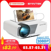 BYINTEK Mini projecteur K1plus, projecteur de cinéma maison Portable, Proyector de LED pour Smartphone 1080P 3D 4K cinéma Stock au brésil(China)