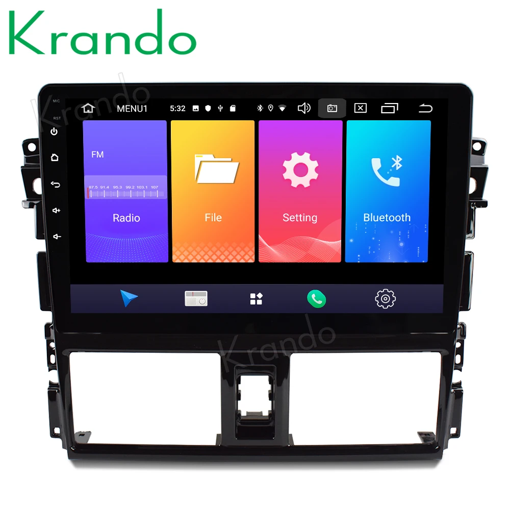 

Krando Android 9.0 10.1" full touch car Navigation system for Toyota Yaris VIOS 2013-2016 multimedia radio player gps wifi bt