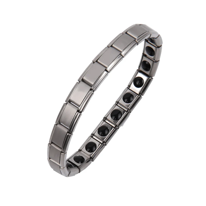 Charm Bracelet Stainless Steel Health Energy Germanium Bracelet Chain Wrist Chain For Men Women Jewelry Gift