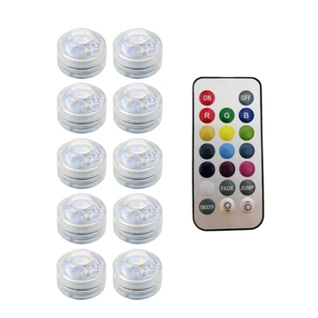 

Waterproof Night Light Atmosphere Lamp Battery Operate RGB Submersible LED Underwater Light for Swimming Pool Wedding Xmas Party