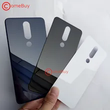 Coque arrière en verre pour Nokia 5.1 6.1 Plus, boîtier de batterie de remplacement=