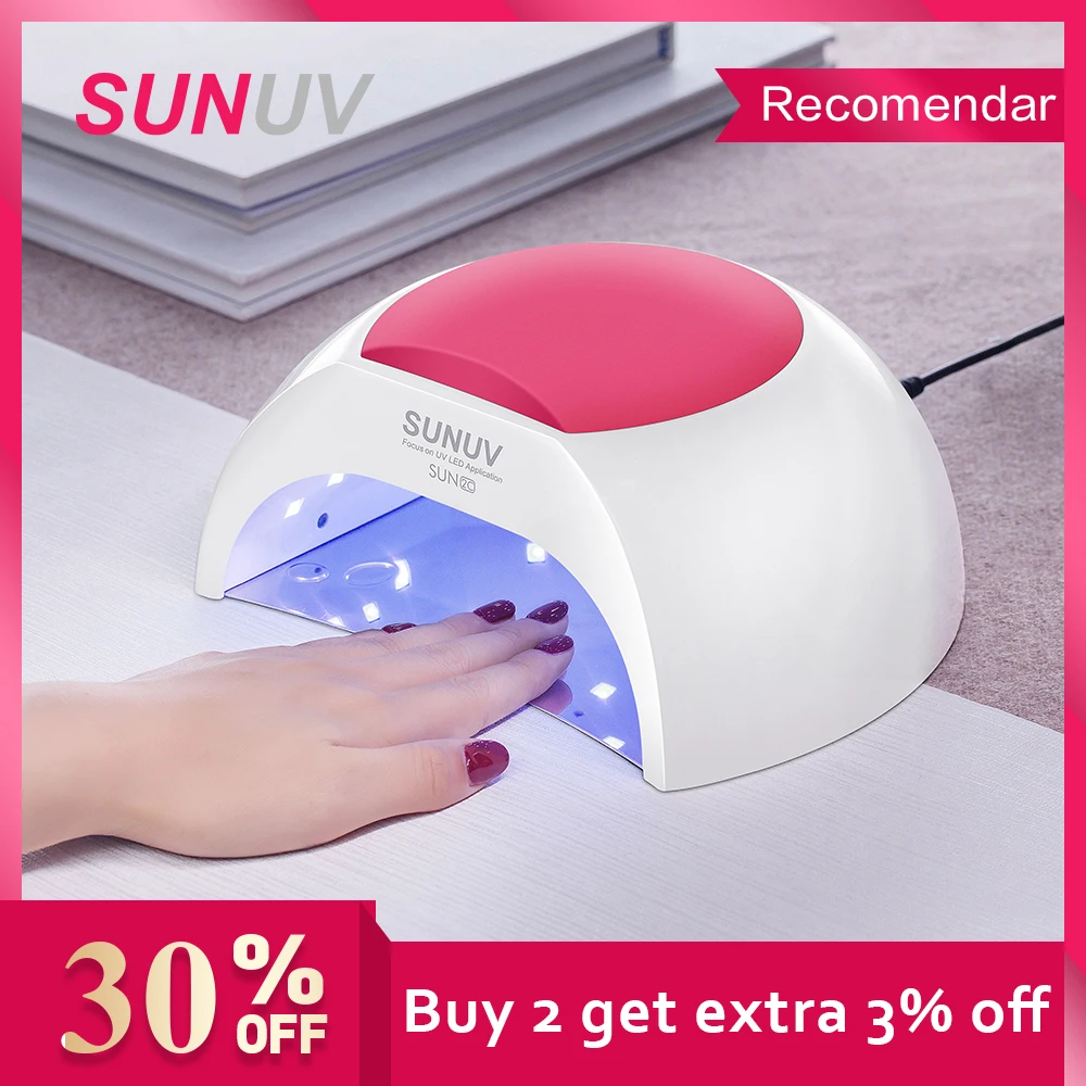 SUNUV SUN2C 48 Вт лампа для ногтей УФ SUN2 Сушилка геля инфракрасный датчик с розовыми