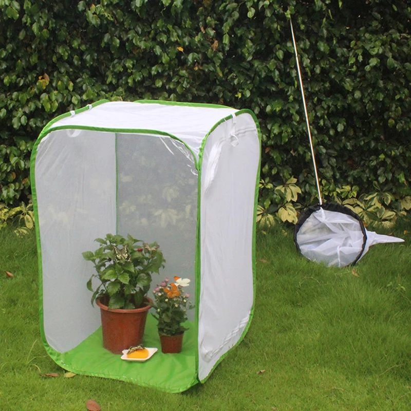 

Portable PopUp Insect Habitat Terrarium Collapsible Panel Cage For Butterfly
