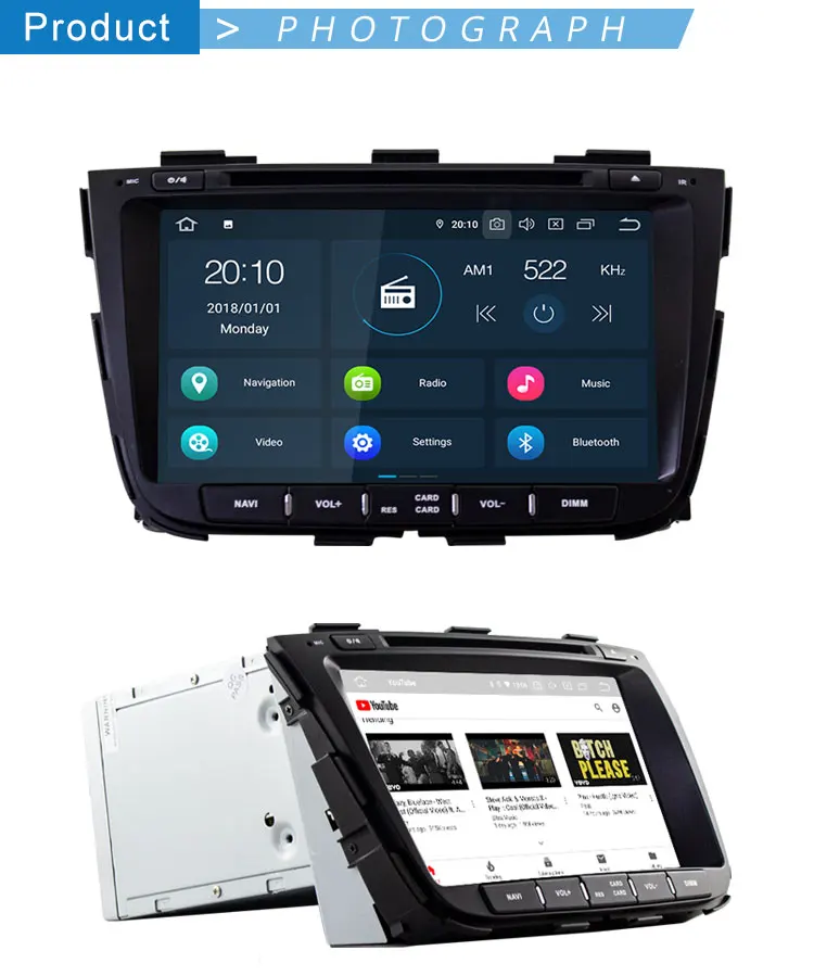 Perfect TOPBSNA Android 9.0 Car DVD multimedia Player for kia Sorento 2013 2014 2015 2 Din Car Radio Multimedia WIFI Stereo Headunit RDS 13