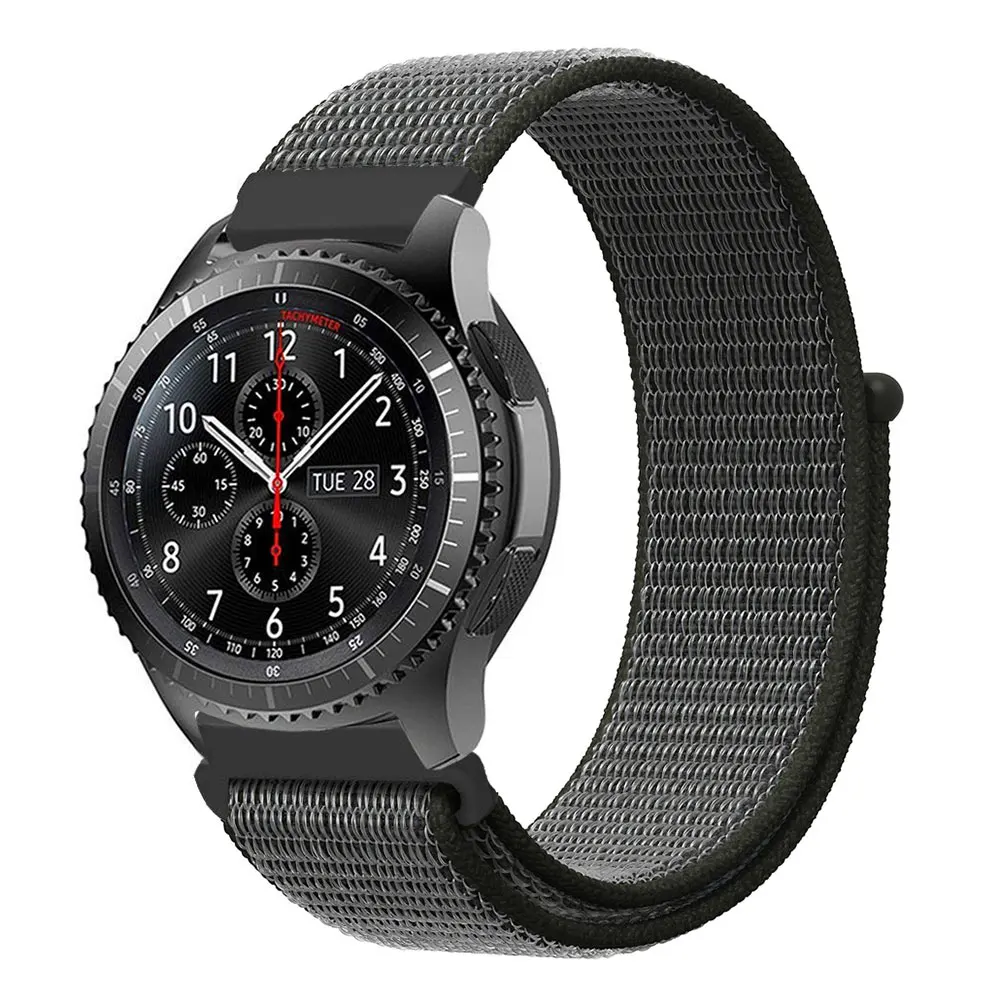 Gear s3 Frontier ремешок для samsung galaxy watch 46 мм 42 мм active 2 нейлон 22 мм ремешок для часов huawei gt ремешок Amazfit bip 20 44 - Цвет ремешка: dark olive 8