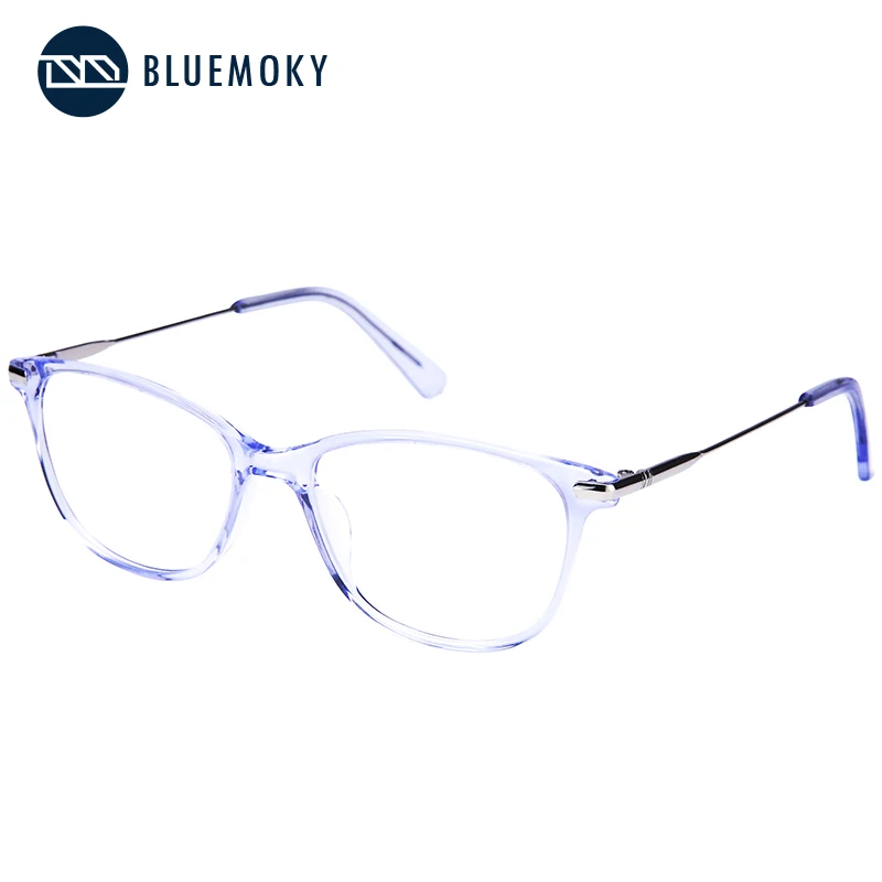 BLUEMOKY очки по рецепту, оправа для женщин, оптические очки для близорукости, оправа для очков, женские прозрачные линзы, прямоугольные поддельные очки - Цвет оправы: 001