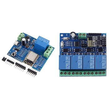 

WIFI Relay Controller Module, for IOT Smart Home APP & ESP8266 DC 12V 4 Channel Relay Board ESP-01 WIFI Module CNIM Hot