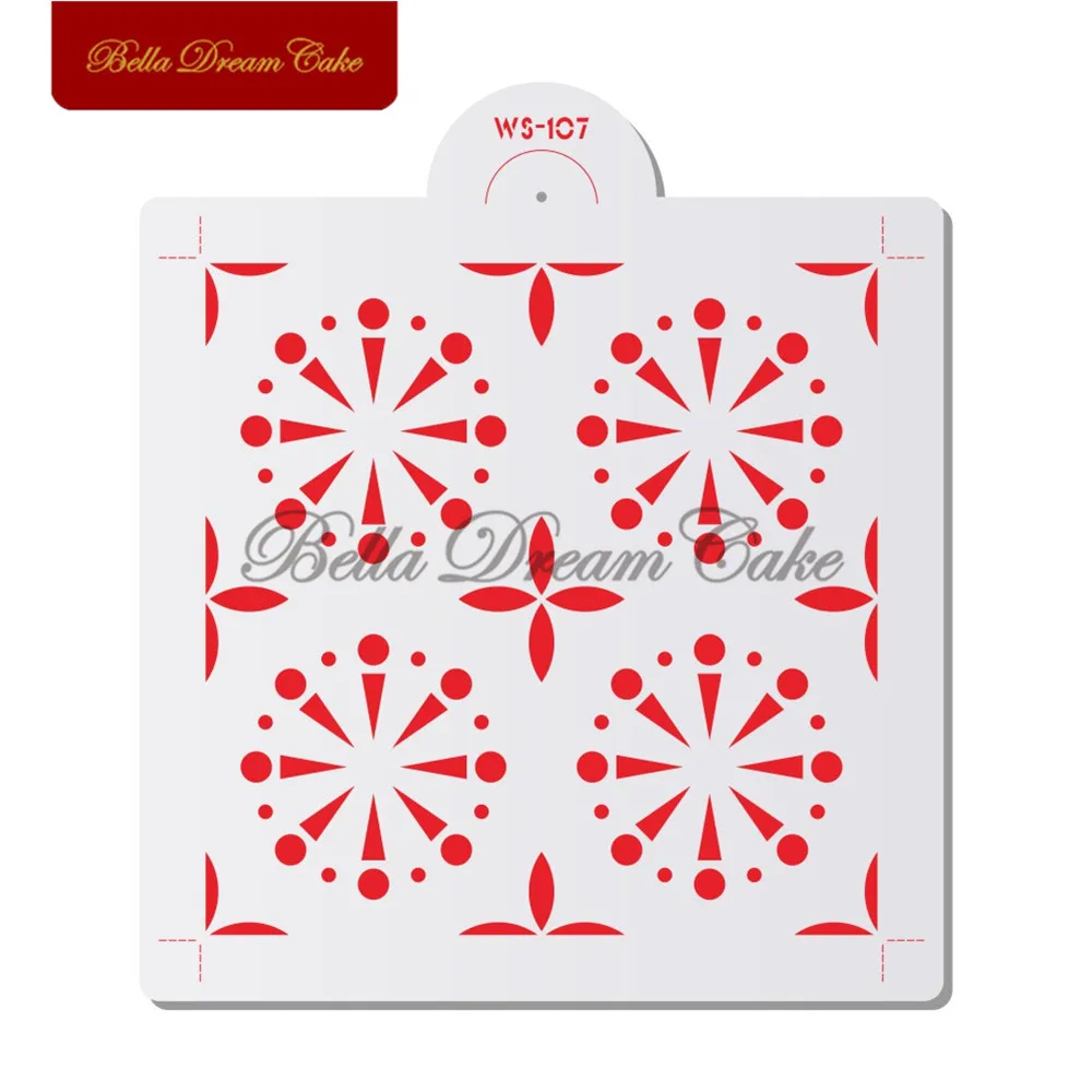 

Round Flower Wall Stencil DIY Layering Stencils Cake Tools Painting Scrapbook Coloring Embossing Album Decorating Template