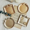 Nordic Style Retro Jewelry Storage Tray Rose Gold Trinket Dish Decorative Containers Perfume Keys Plates Desktop Organizer 1