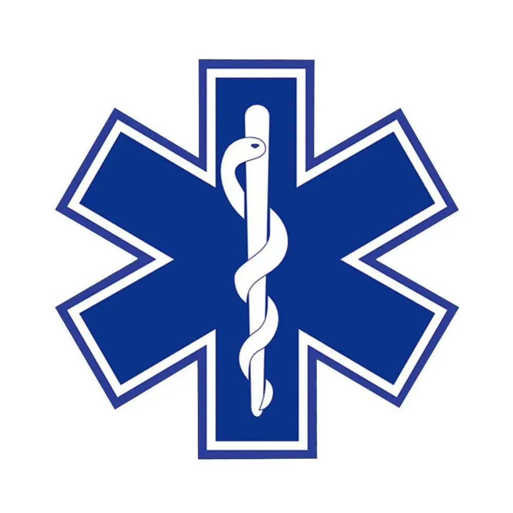 

Car Sticker STAR OF LIFE 10cm*10 cm PVC Hat Tail Decal Auto Reflective Sticker