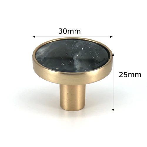 1х ручки для шкафа из мраморного и цинкового сплава, новые ручки для шкафа, выдвижные ручки для спальни, кухни, Современная Мебельная ручка - Цвет: Round 30mm
