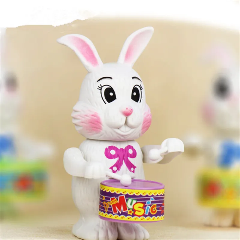 

1pc Cartton Rabbit Drumming Clockwork Wind-Up Toys for Children Funny Game Educational Baby Birthday Surprises Gifts 2019 Newest