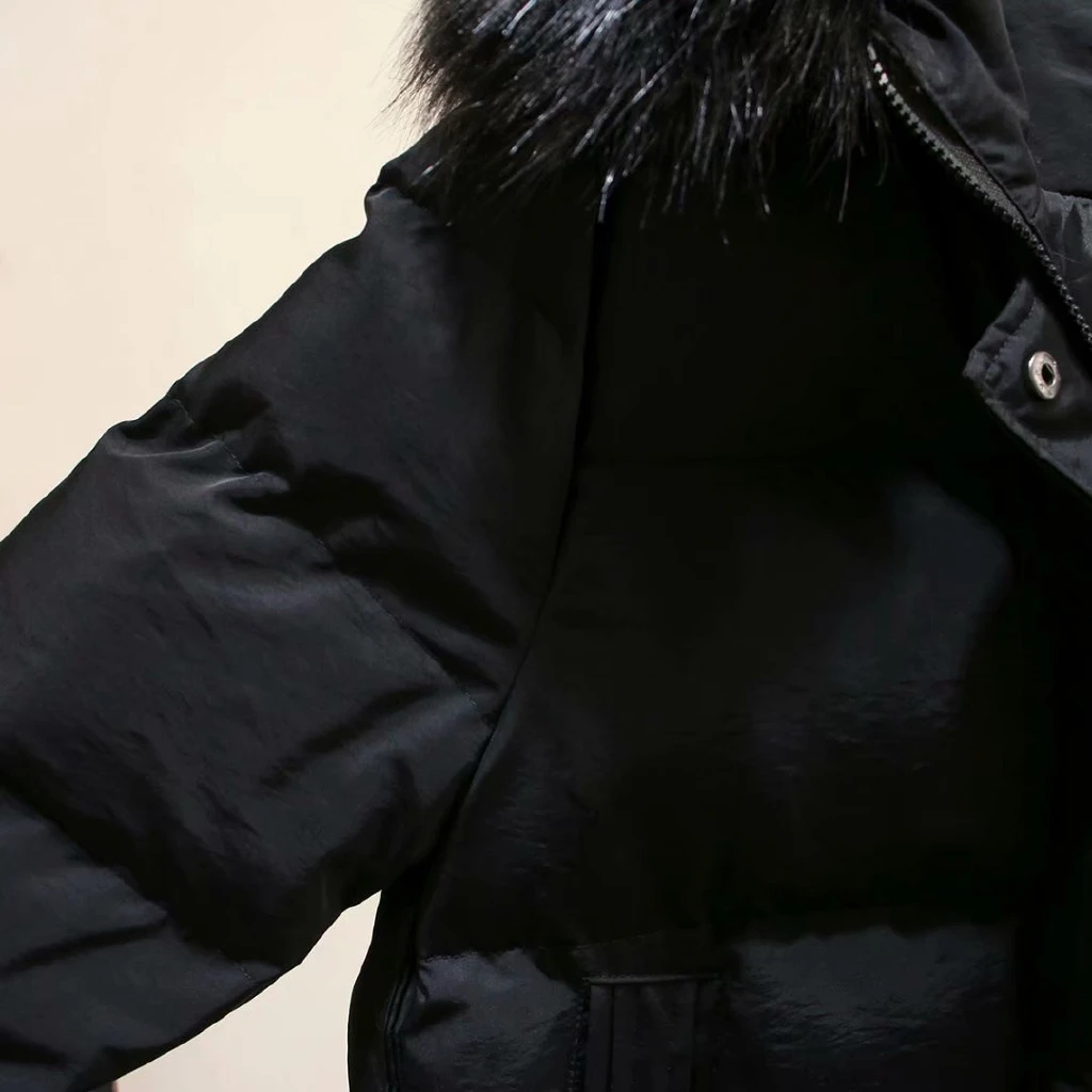 Женские хлопковые куртки размера плюс, Женское зимнее пальто с хлопковой подкладкой, парка с капюшоном и большим воротником