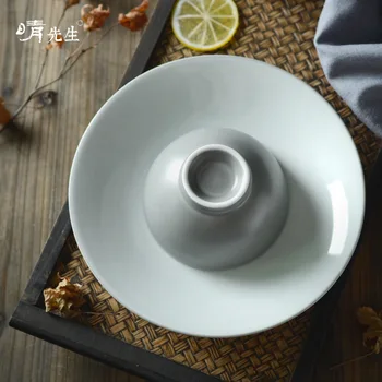 

Originality Japanese A Gentle Wind Ceramics Manual Disc Dumplings Disc Western-style Food Disc Breakfast Check Center Plate