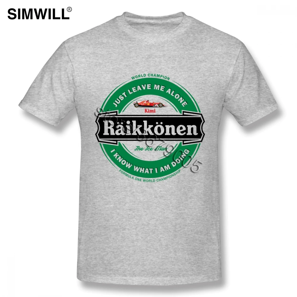 Kimi Raikkonen Футболка мужская повседневная футболка короткий рукав чистый хлопок тройники топ с круглым вырезом футболки размера плюс одежда подарок другу