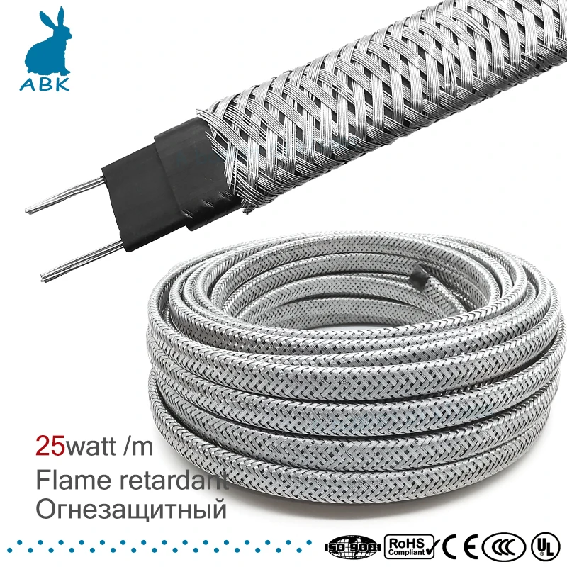 

10-30m Shield 10mm 220V flame retardancy heating belt Self-limiting temperature water pipe protection roof deicing heating cable
