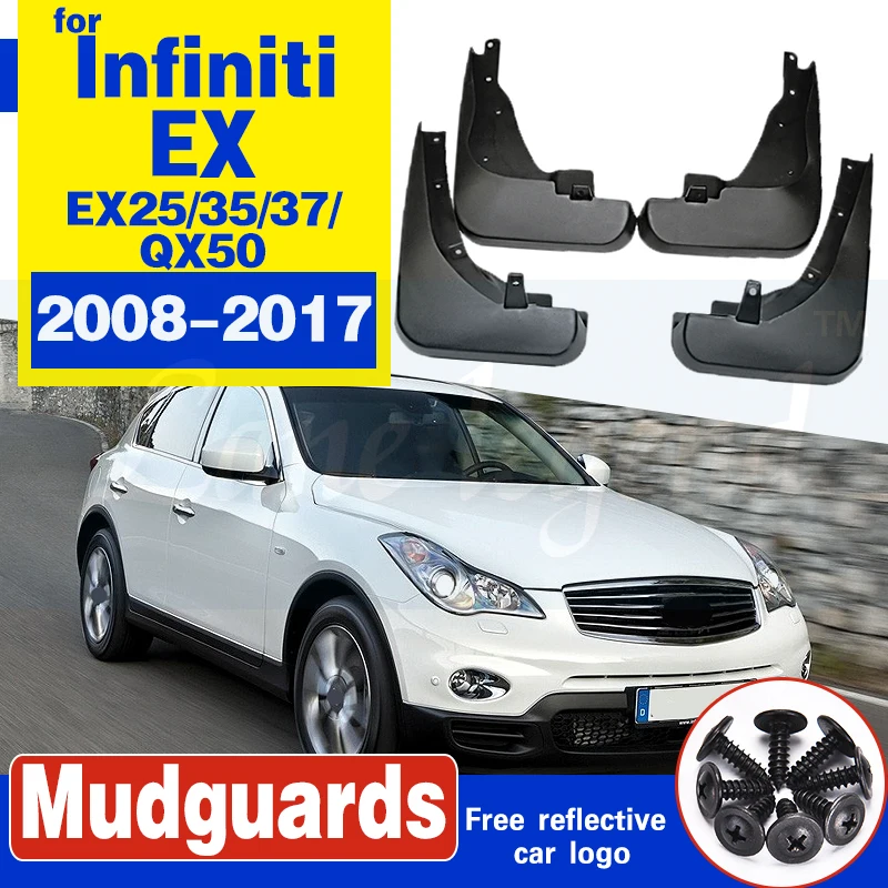 

Car Mudflap for Infiniti EX EX25 EX35 EX37 QX50 2008~2017 Fender Mud Guard Flap Splash Flaps Mudguard Accessories 2010 2015 2016