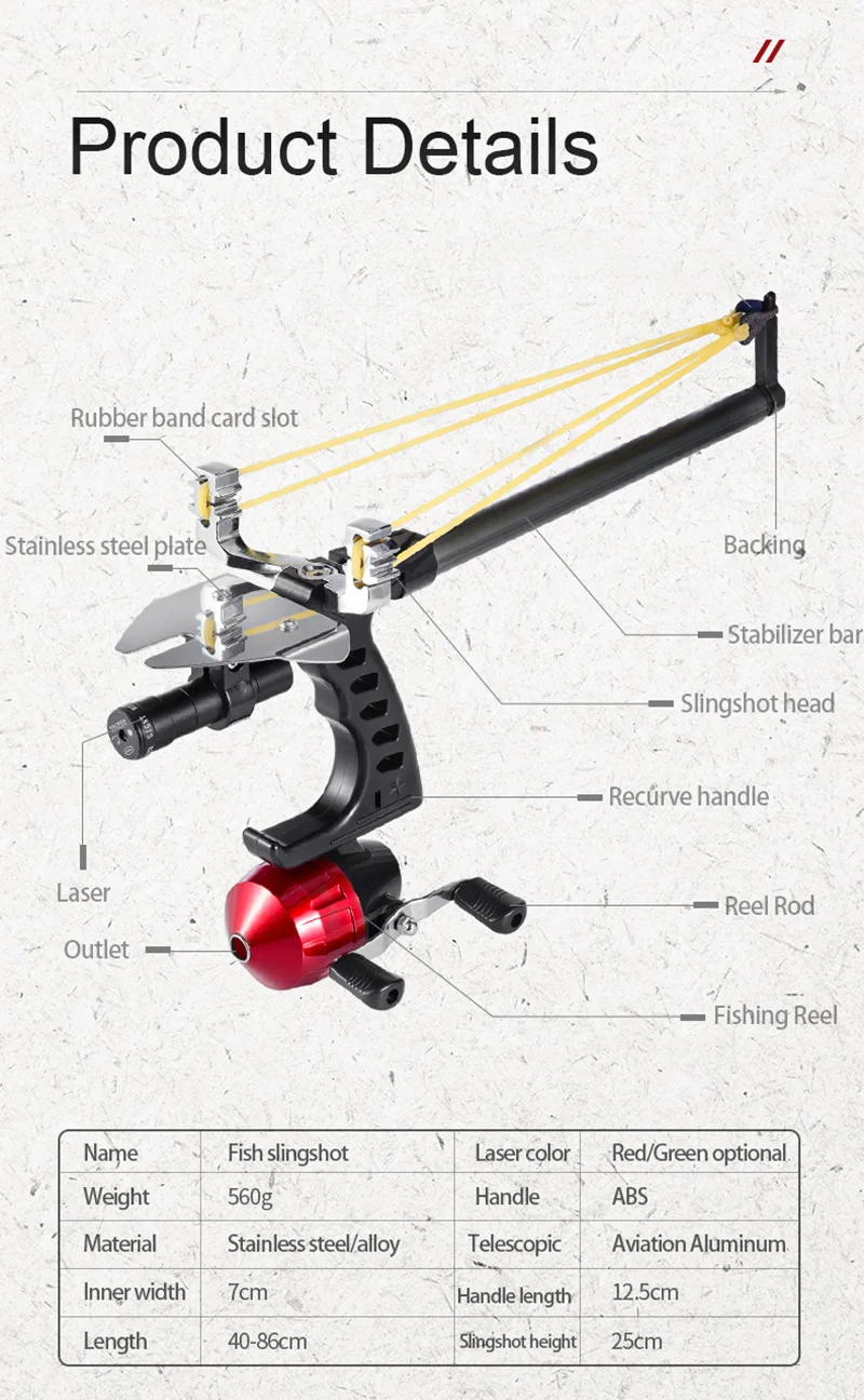 Fishing Straight Rod Slings Hunting High Power Precision Telescopic Laser Fish  Reel Catapult Outdoor Entertainment Shooting2872826 From 23,49 €