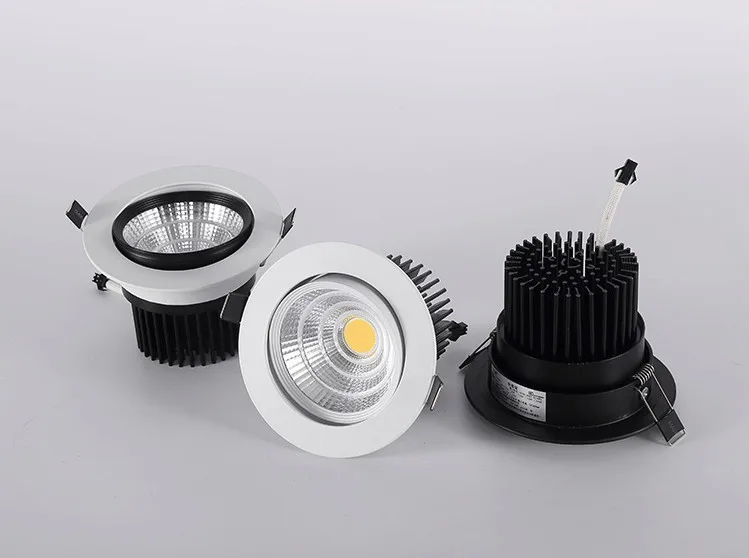 Led Downlight Dimmable lamp 3w 5w 7W 12w 15w 20w 30w 40w cob led spot AC 110V 220V ceiling recessed downlights round panel light