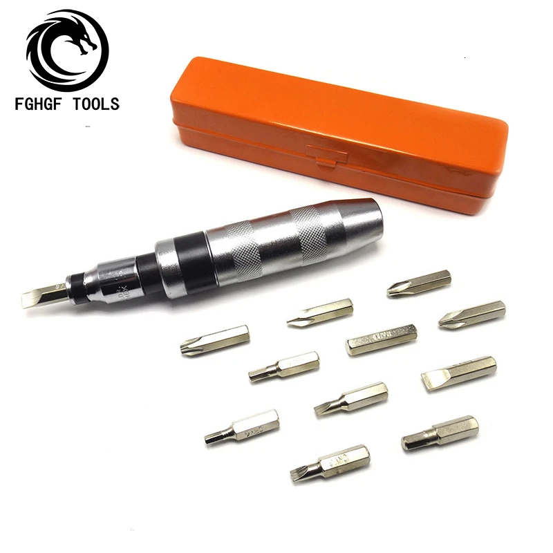

FGHGF 12pcs Positive Negative Impact Precision Screwdriver Bit Set Blow Stubborn Screw Driver Heavy Duty Case Tools