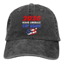 Make Liberals Cry Again стираемая Джинсовая Шляпа Унисекс бейсболки для папы