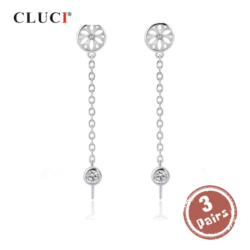 

Серебряные серьги-гвоздики CLUCI с жемчугом 925 пробы, 3 пары