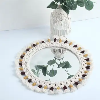 

Wall-mounted Mirror Tapesty Mirror Nordic Style Mirror for Home Hotel Make-up Mirror Cosmetic Mirror