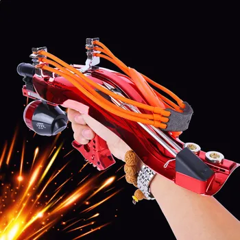 Buy New Powerful Hunting Shooting Fish Slingshot Catapult Set With Arrow Bow Adult Outdoor Hunting Shooting Cross 2020