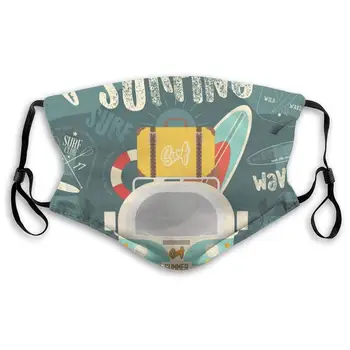 

Surfing Bus Summer Anti Pollution Mask for Kids Women Man Comfort Dustproof Mouth Mask with Activated Carbon Filters PM2.5 Air