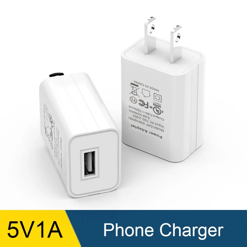 

Portable 5V 1A USB Wall Charger One Port Home Travel Plug Charging Block Safety Power Adapter Replacement!