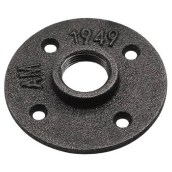 

10Pcs/Lot Dn20 Bsp Thread Malleable Iron Pipe Fittings Wall Mount Floor Antique Retro Style Flange Hardware Tool Iron Casting Fl