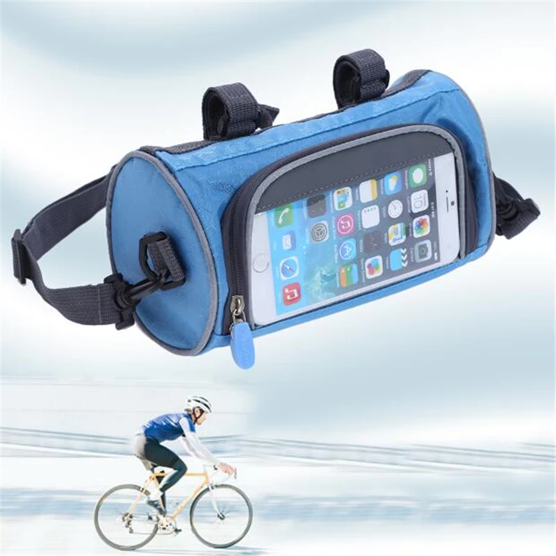 Permalink to Mountain Bike Bicycle Bags Panniers Touch Screen Cycling Phone Bag Case Road Bike Front Tube Handlebar Cylinder Bag