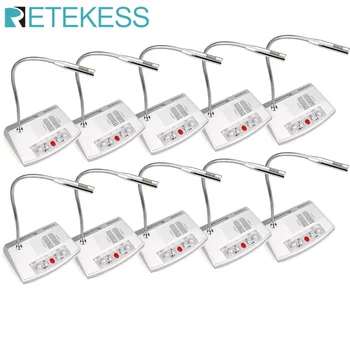 

10pcs Retekess TW101 3W Two-Way Window Counter Intercom Interphone Window Speaker For Restaurant Food Bank Station store