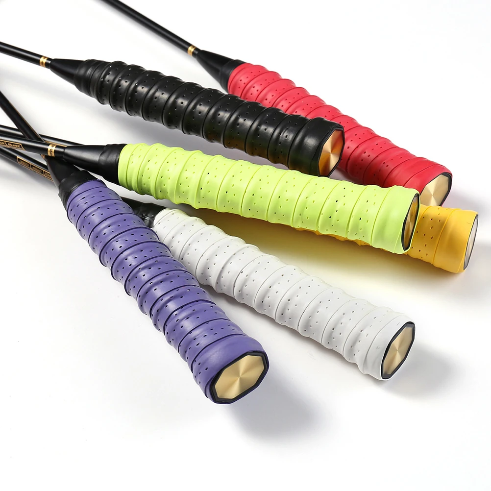 

10pcs Tennis Badminton Racket Grip Tape Anti Slip Soft Racket Grip Wrap Overgrip Tape for Sports Fishing Pole Jump Rope